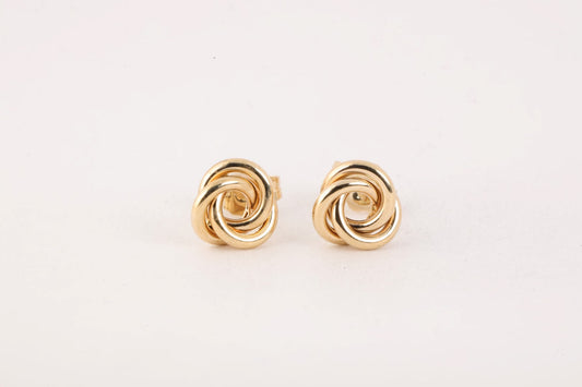 14k Yellow Gold Knot Stud Earrings (0.94g.)